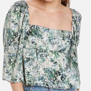 NWT Vince Painted Floral Blouse